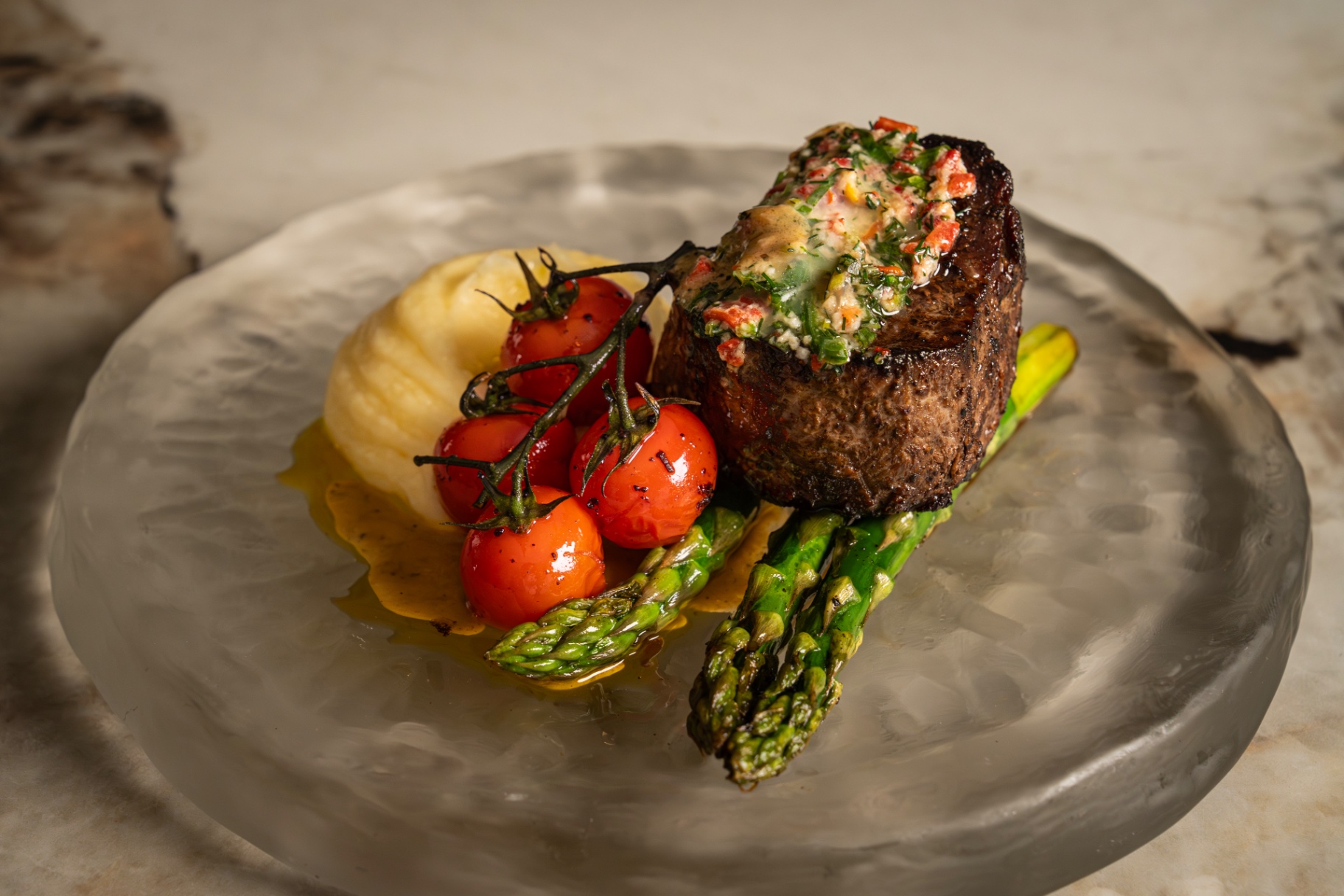 Fillet · chimichurri butter · vine tomato